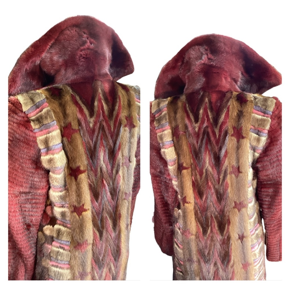 Multi Color Multi Patterned Mink Coat (Fc) - image 2